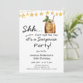 Invitation Fête d'anniversaire surprise dévoilez tout (Debout devant)