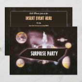 Invitation Fête d'anniversaire Surprise d'halloween (Devant / Derrière)