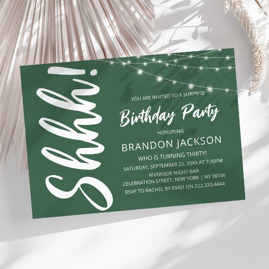 Invitation Fête d'anniversaire surprise moderne
