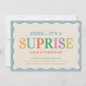 Invitation Fête d'anniversaire surprise moderne (Devant)