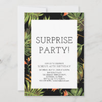 Fête d'anniversaire surprise moderne tropical pour