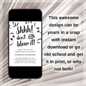 Invitation Fête d'anniversaire surprise | Ne soufflez pas sur