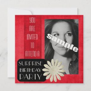 Invitation Fête d'anniversaire surprise pour la jeune dame Ho