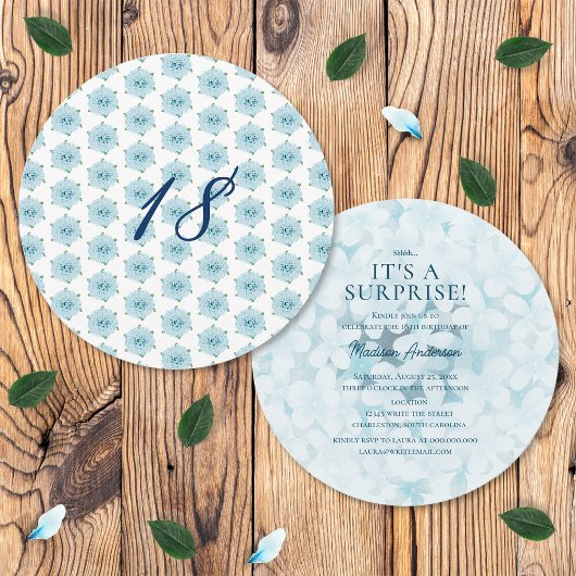 Invitation Fête d'anniversaire surprise pour les 18 ans avec