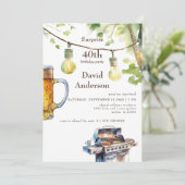 Invitation Fête d'anniversaire surprise pour les 40 ans autou (Debout devant)
