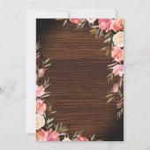 Invitation Fête d'anniversaire surprise rustique en bois avec (Dos)