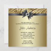 Invitation Fête d'anniversaire surprise Zèbre (Dos)