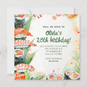 Invitation Fête d'anniversaire Sushi (Devant)