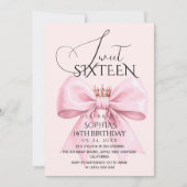 Invitation Fête d'anniversaire Sweet 16 (Devant)