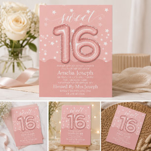 Invitation Fête d'anniversaire Sweet 16