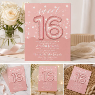 Invitation Fête d'anniversaire Sweet 16