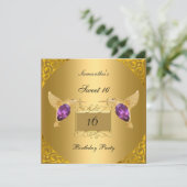 Invitation Fête d'anniversaire Sweet 16 (Debout devant)
