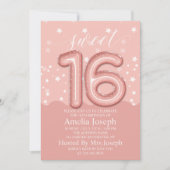 Invitation Fête d'anniversaire Sweet 16 (Devant)