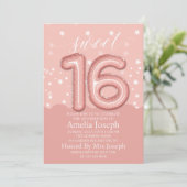 Invitation Fête d'anniversaire Sweet 16 (Debout devant)