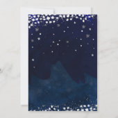 Invitation Fête d'anniversaire Sweet 16 Bleu et Argent Starry (Dos)