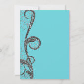 Invitation Fête d'anniversaire Sweet 16 tourbillon paillettes (Dos)