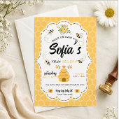 Invitation Fête d'anniversaire Sweet as Can Bee