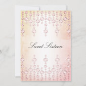 Invitation Fête d'anniversaire Sweet Sixteen Cristal Rose Arg (Dos)