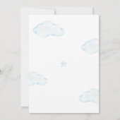 Invitation Fête d'anniversaire Teddy Bear Ballons Bleus (Dos)