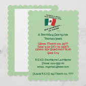 Invitation Fête d'anniversaire Tequila Mexicaine (Devant / Derrière)