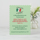 Invitation Fête d'anniversaire Tequila Mexicaine (Debout devant)