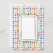 Invitation Fête d'anniversaire Thème Artistique Arc-en-ciel à (Dos)