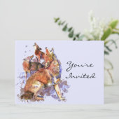 Invitation Fête d'anniversaire Thème Coyote Hurleur Nature An (Debout devant)