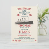 Invitation Fête d'anniversaire Titanic (Debout devant)