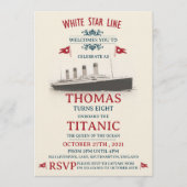 Invitation Fête d'anniversaire Titanic (Devant)