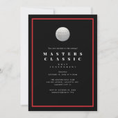 Invitation Fête d'anniversaire tournoi de golf (Devant)