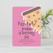 Invitation fête d'anniversaire tranche de fromage (Debout devant)