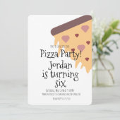 Invitation fête d'anniversaire tranche de fromage (Debout devant)