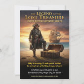 Invitation Fête d'anniversaire Trésor de pirate perdu (Devant)