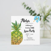 Invitation Fête d'Anniversaire Tropical Luau (Debout devant)