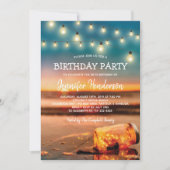 Invitation Fête d'anniversaire Tropical Sunset Beach (Devant)