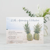 Invitation Fête d'anniversaire tropicale 25 ans (Debout devant)