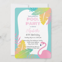 Fête d'anniversaire tropicale au bord de la piscin