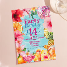 Fête d'anniversaire tropicale estivale au bord de
