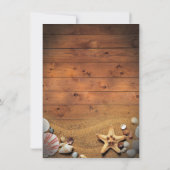 Invitation Fête d'anniversaire tropicale sur la plage rustiqu (Dos)