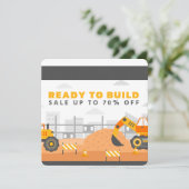 Invitation Fête d'anniversaire Truck Digger 70% de réduction (Debout devant)