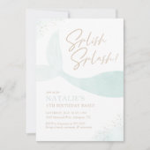 Invitation Fête d'anniversaire Turquoise Mermaid Girl (Devant)