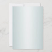 Invitation Fête d'anniversaire Turquoise White Flower Feuille (Dos)