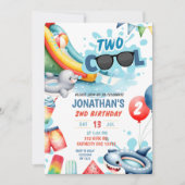 Invitation Fête d'anniversaire Two Cool Pool (Devant)