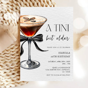 Invitation Fête d'anniversaire un peu plus âgée Tini Espresso