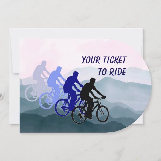 Invitation Fête d'anniversaire, vélo, vélo, vélo, vélo (Devant)
