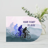 Invitation Fête d'anniversaire, vélo, vélo, vélo, vélo (Debout devant)