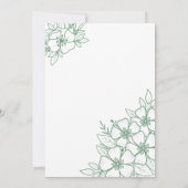 Invitation Fête d'anniversaire verte pour les 50 ans (Dos)