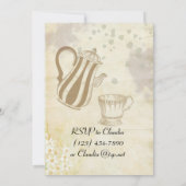 Invitation Fête d'anniversaire vintage à Paris (Dos)