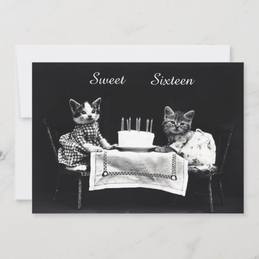 Invitation Fête d'anniversaire vintage mignonne de sweet (Devant)