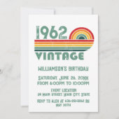 Invitation Fête d'anniversaire vintage personnalisée (Devant)
